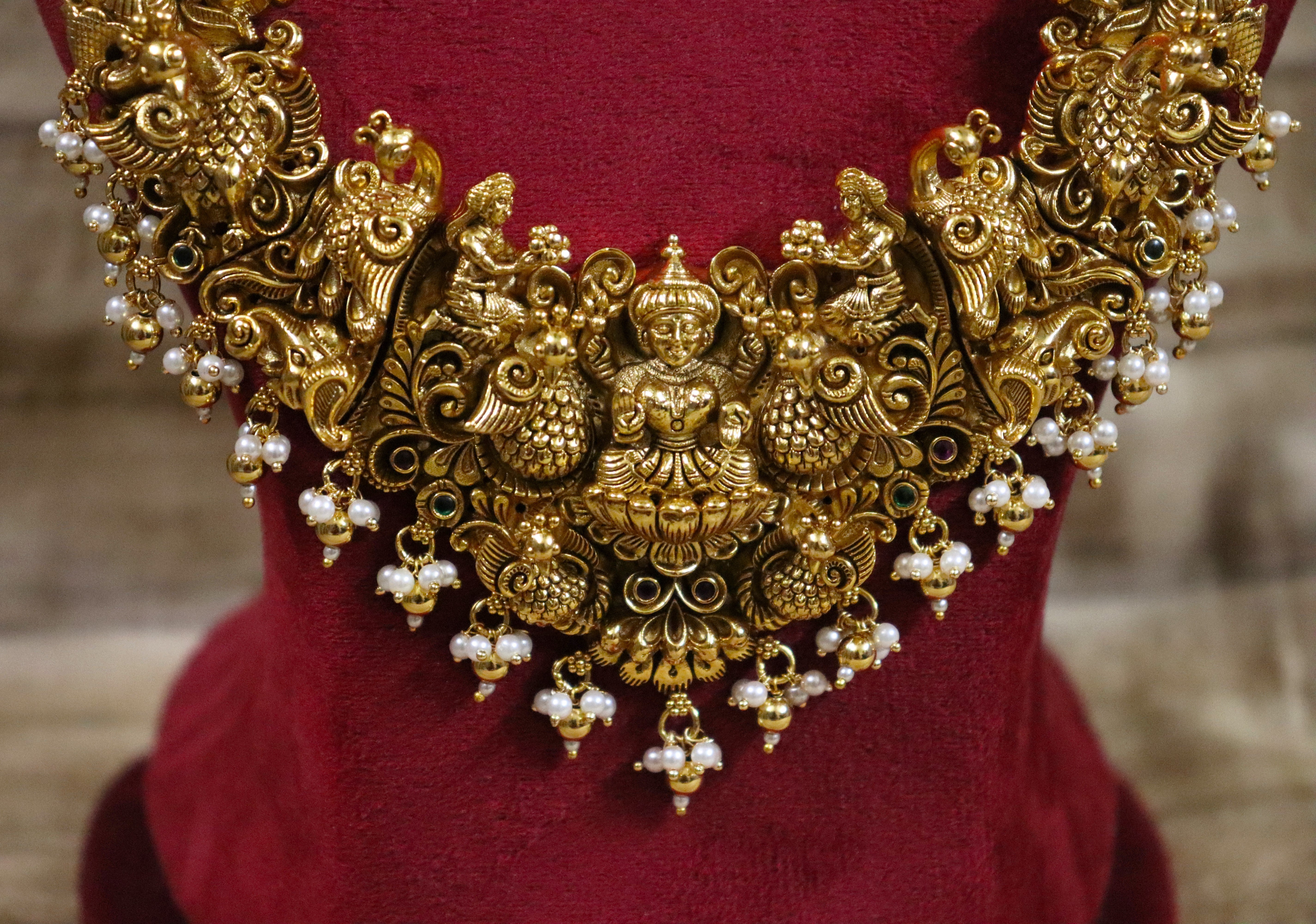 Long Temple Bridal Nagas Necklace