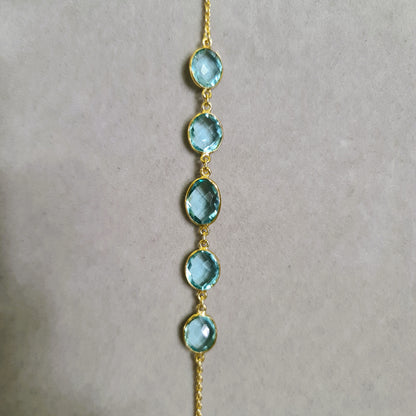 Turquoise Natural Stone Crystal Bracelet