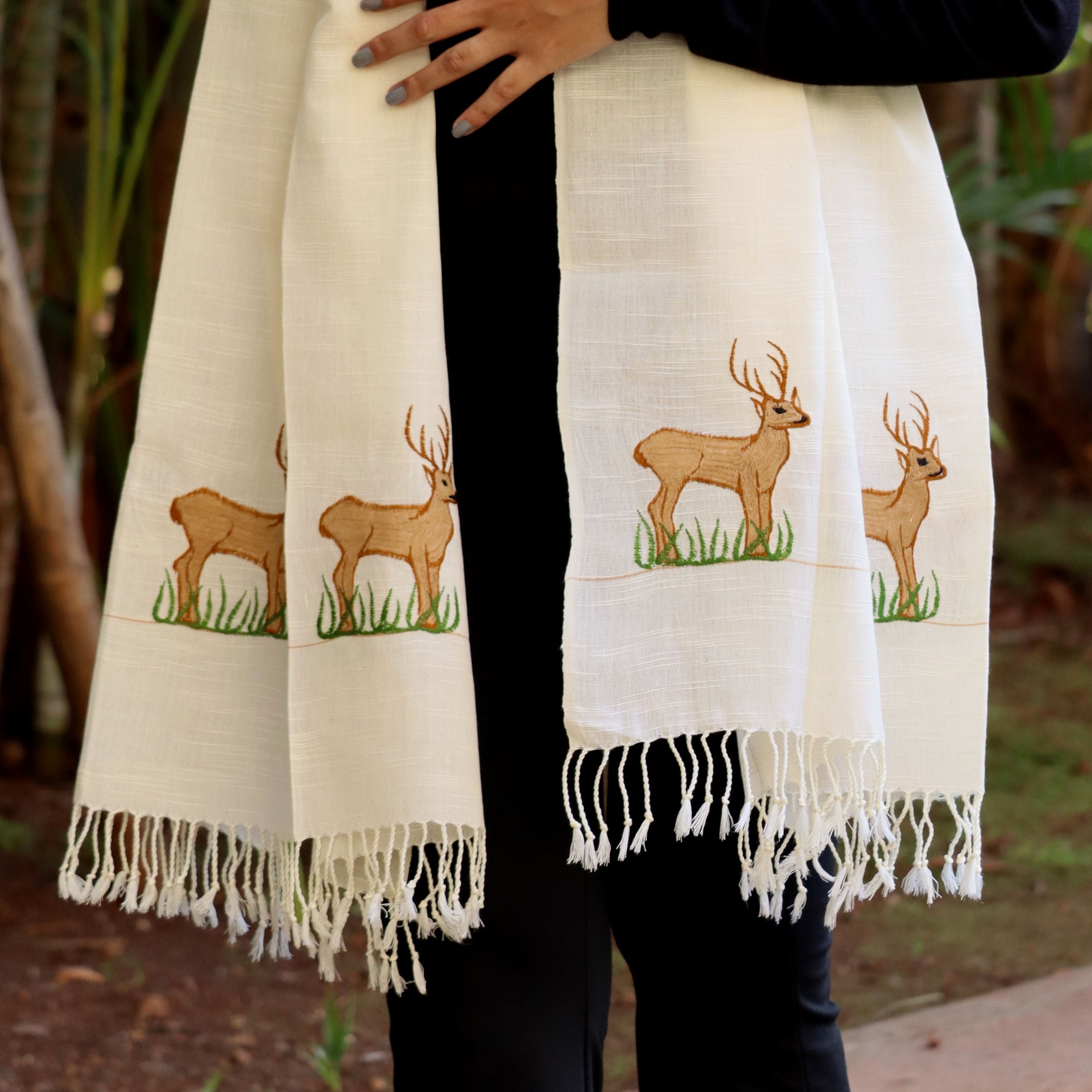 Embroidered Manipuri Stole