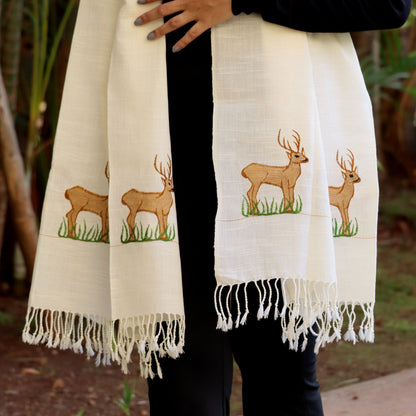Embroidered Manipuri Stole