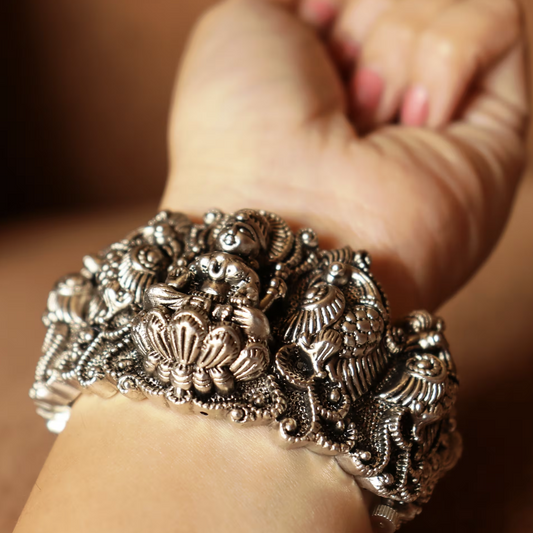 Laxmi Silver Nagas Bangle