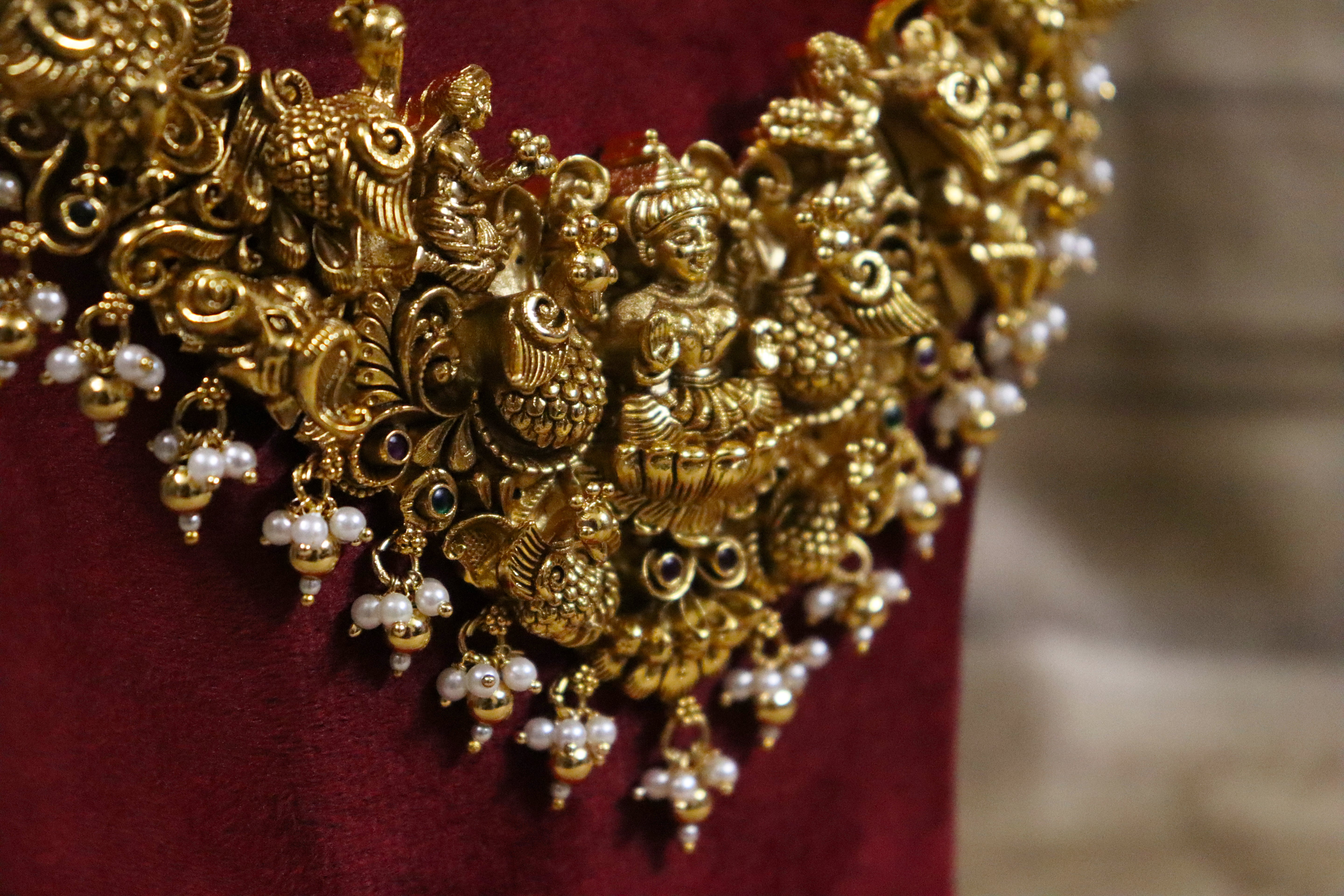 Long Temple Bridal Nagas Necklace