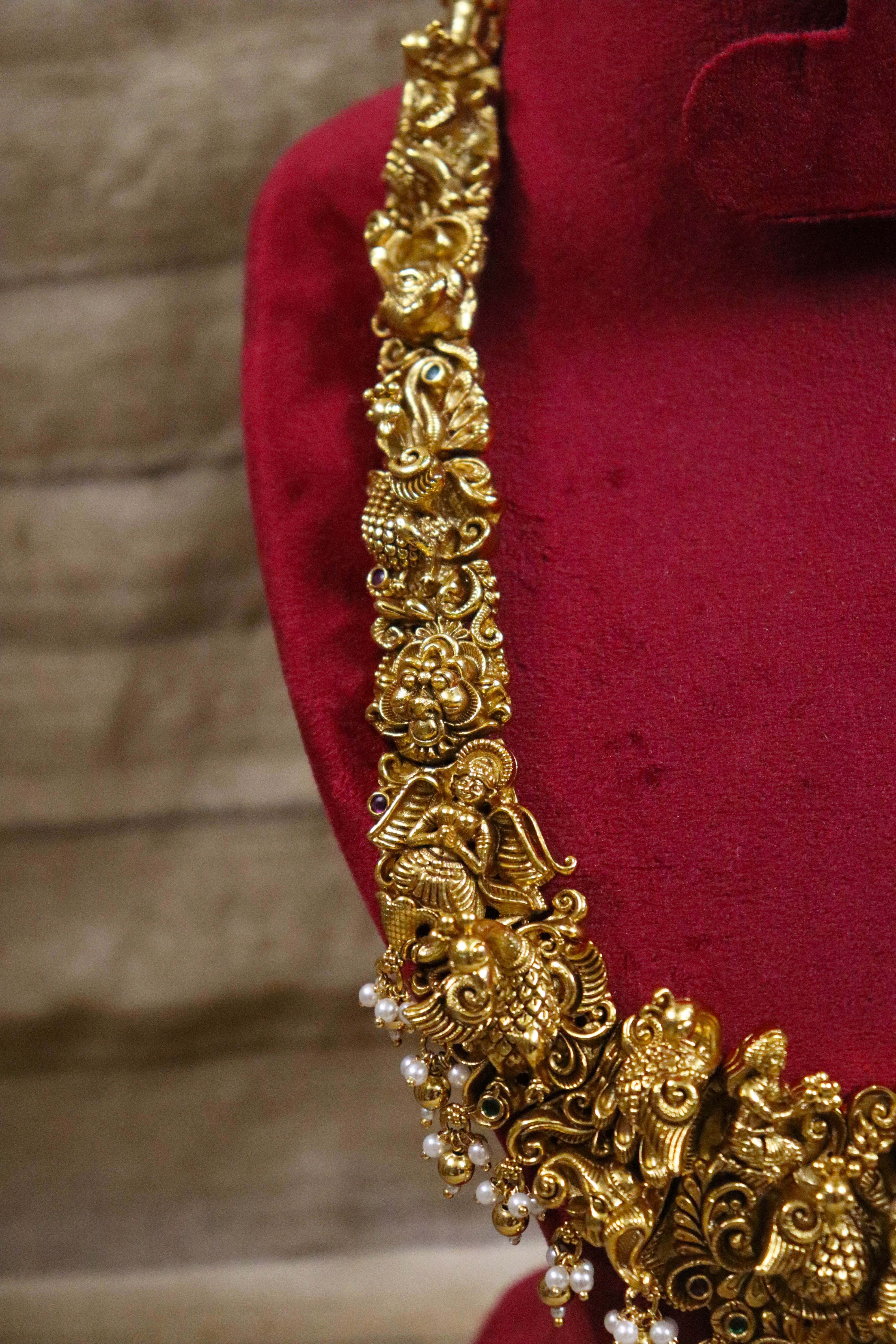 Long Temple Bridal Nagas Necklace