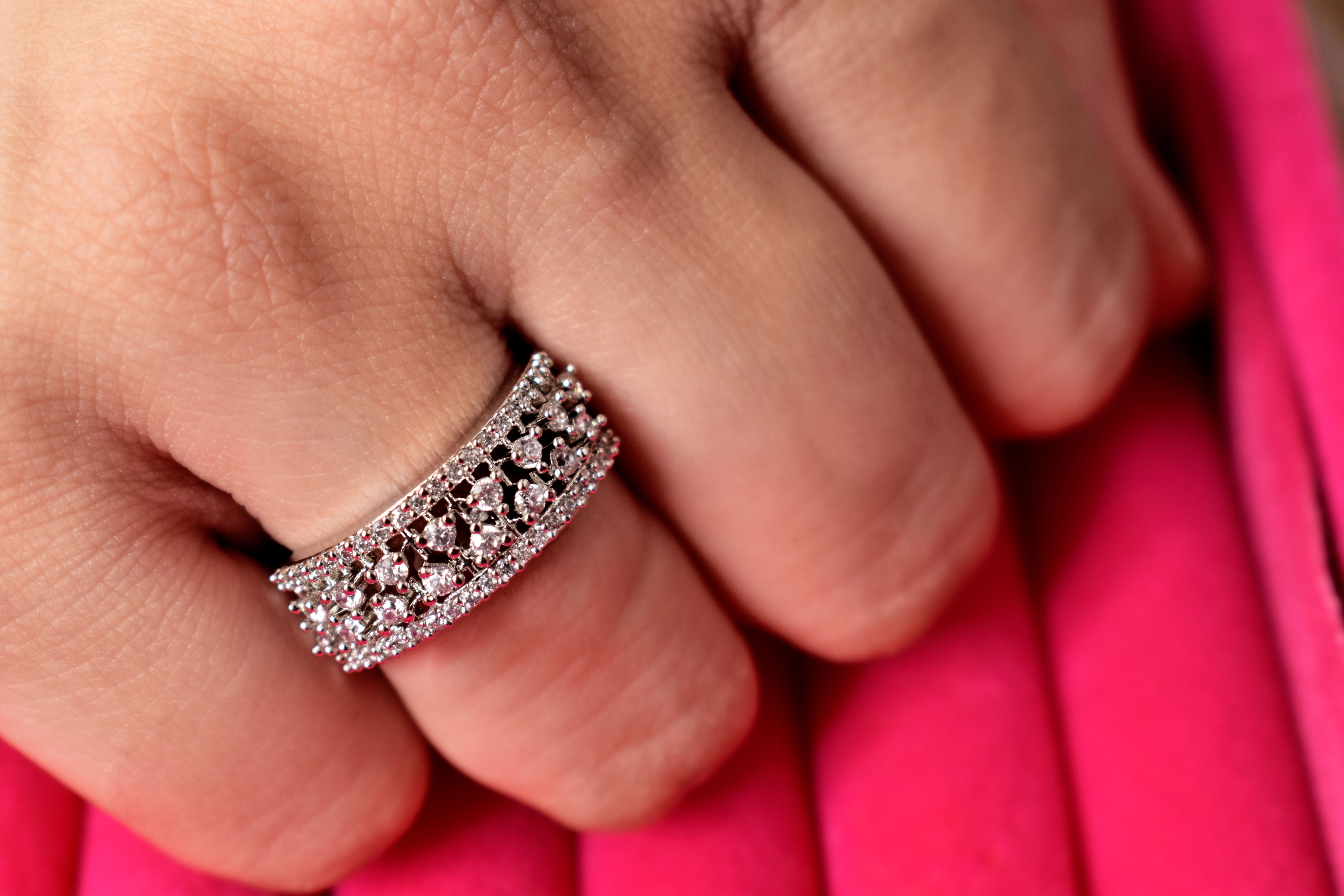 Adjustable Cubic Zircon Ring