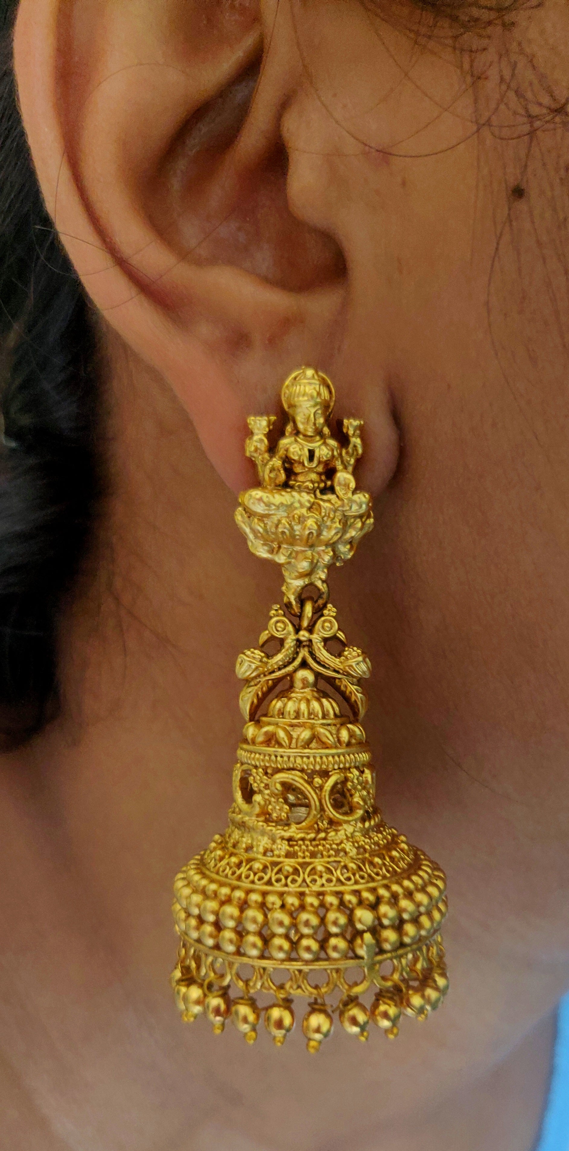 Laxmi Temple Earrings