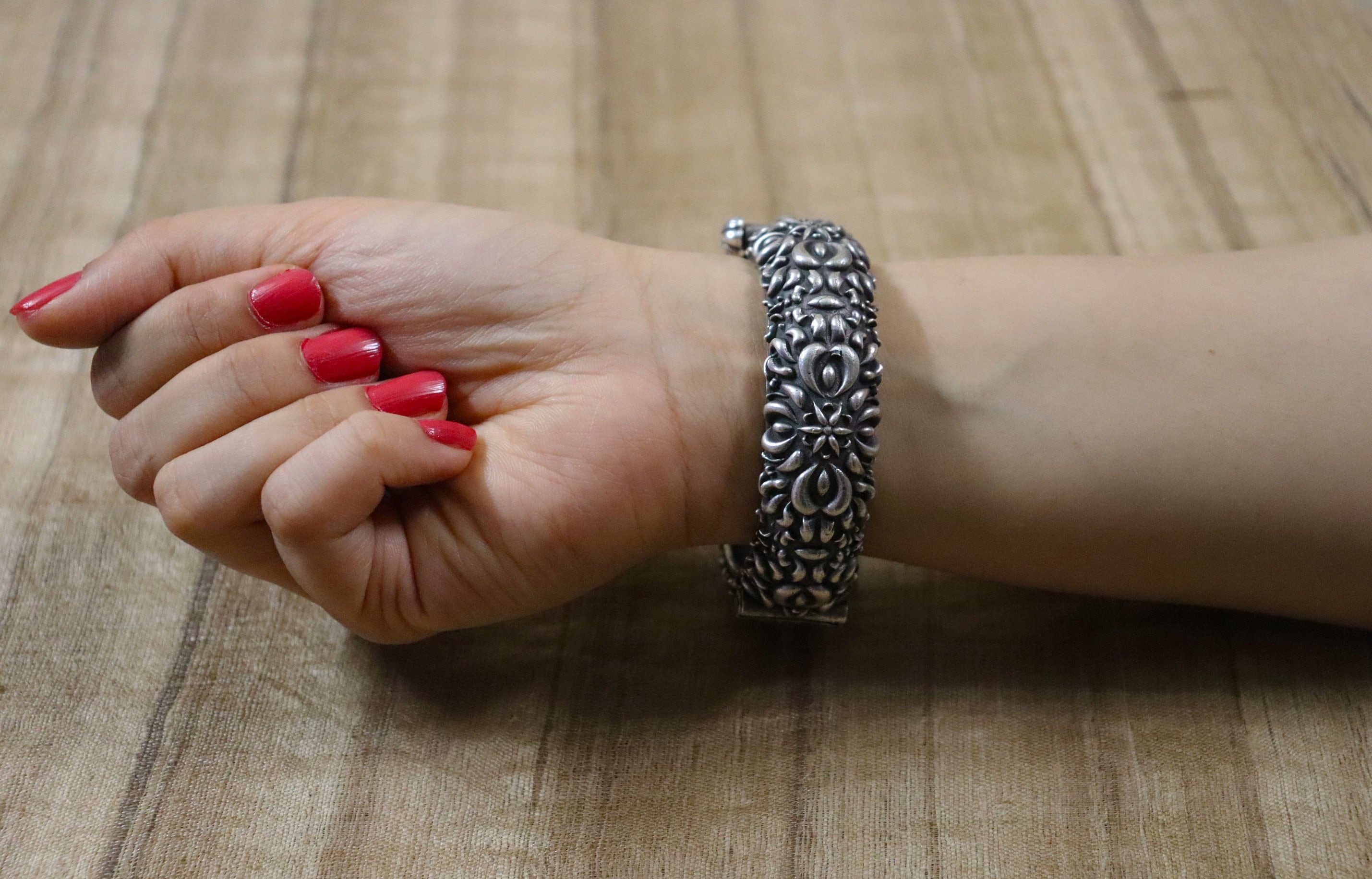 Oxidized Silver Ethnic Bangles