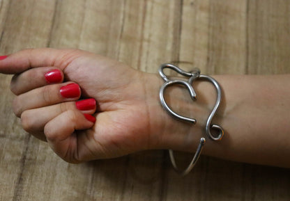 Om Trishul Oxidized Silver Bangle